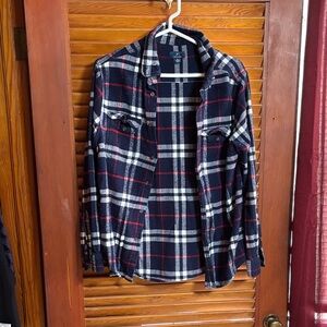 George Blue and Red Plaid Shirt